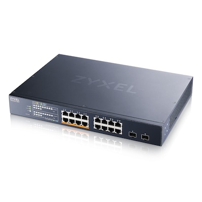 Zyxel XMG1915-18EP Smart Managed Switch 16x 2.5G Ethernet (8x PoE++, max. 180W), 2x 10G SFP+