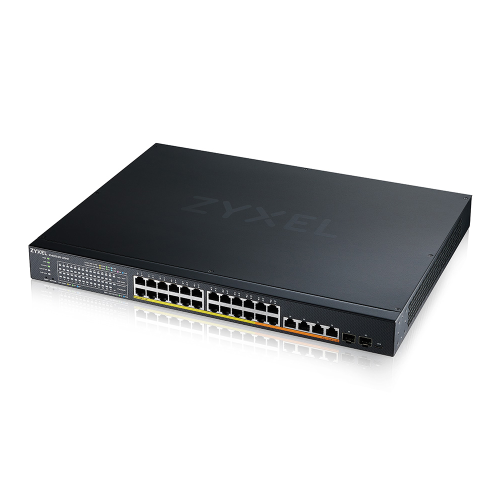 Zyxel XMG1930-30HP Smart Managed Switch 24x 2.5G Ethernet (20x PoE+, 4x PoE++), 4x 10G Ethernet (PoE++), 2x 10G SFP+