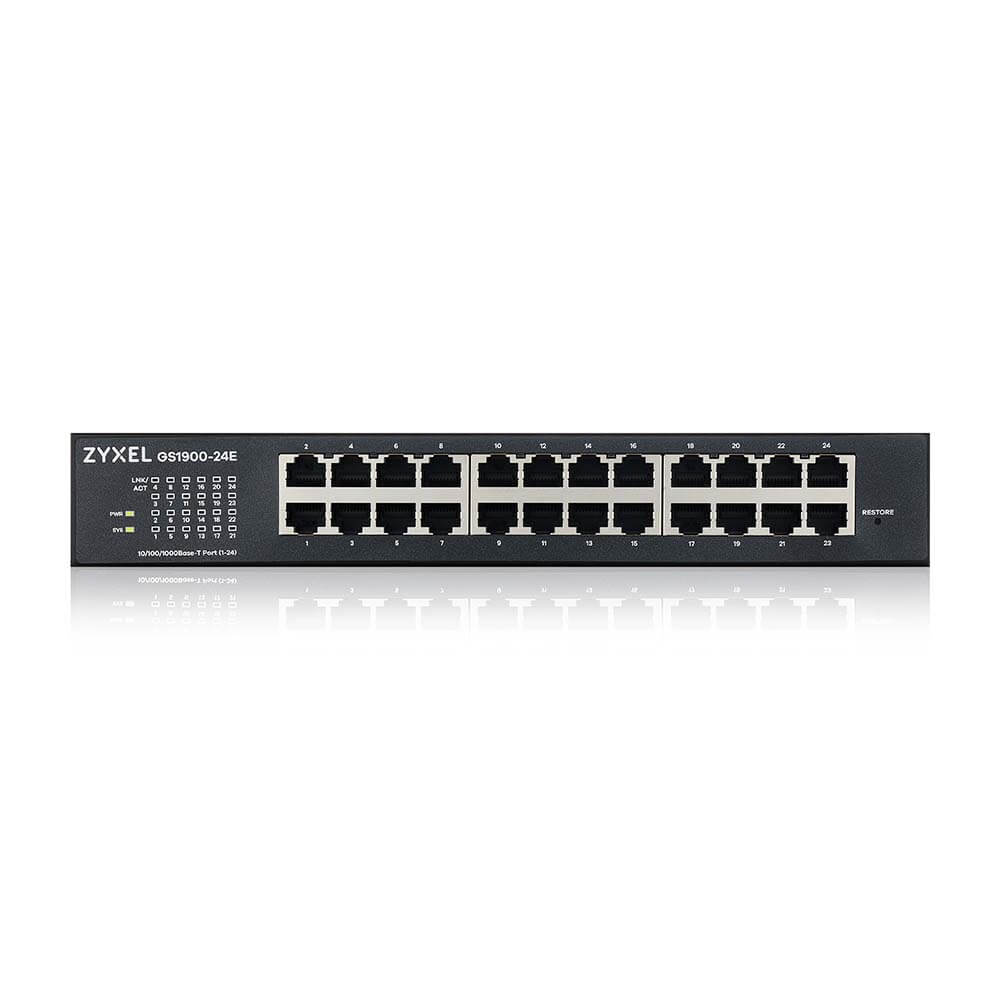 Zyxel GS1900-24E V3 Smart Managed Switch B-Ware 24x Gigabit Ethernet, Layer 2, Desktop, Lüfterlos Netzwerk-Switch Produkt Bild 3