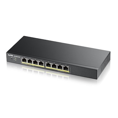 Zyxel GS1900-8HP V3 Smart Managed Switch 8x Gigabit Ethernet (8x PoE+ max. 70 Watt), Layer 2, Desktop, Lüfterlos