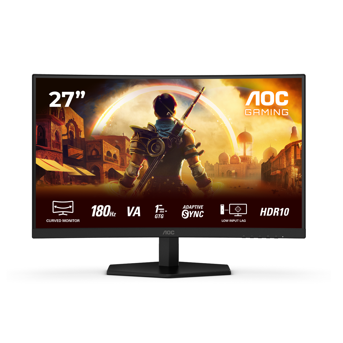 AOC C27G42E 27 Zoll Full HD Curved Monitor, 180 Hz, 0.5 ms, FreeSync Premium (1920x1080, 1x HDMI 2.0, 1x DisplayPort 1.4...