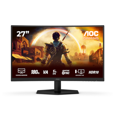 AOC C27G42E 27 Zoll Full HD Curved Monitor, 180 Hz, 0.5 ms, FreeSync Premium (1920x1080, 1x HDMI 2.0, 1x DisplayPort 1.4...