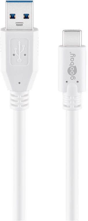 Goobay 1m USB-C Lade- und Synchronisationskabel, weiß Kabel Produkt Bild 2