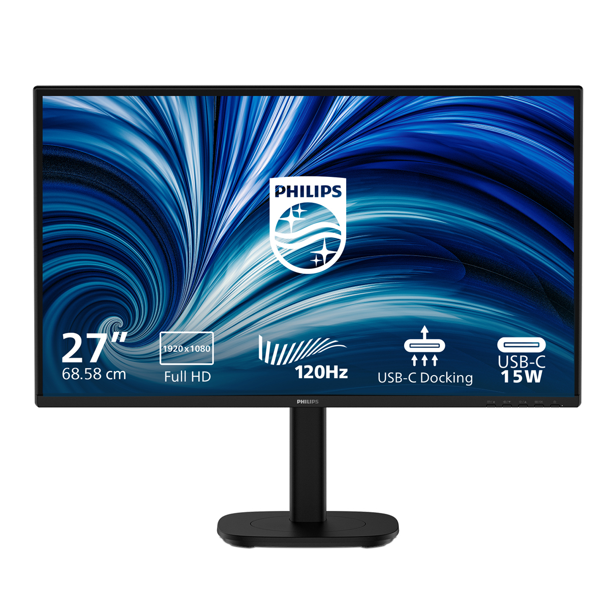 Philips 27B2U3301 27 Zoll - Office Monitor IPS, FHD, 120 Hz, 4 ms GtG, USB-C, HDMI, DP