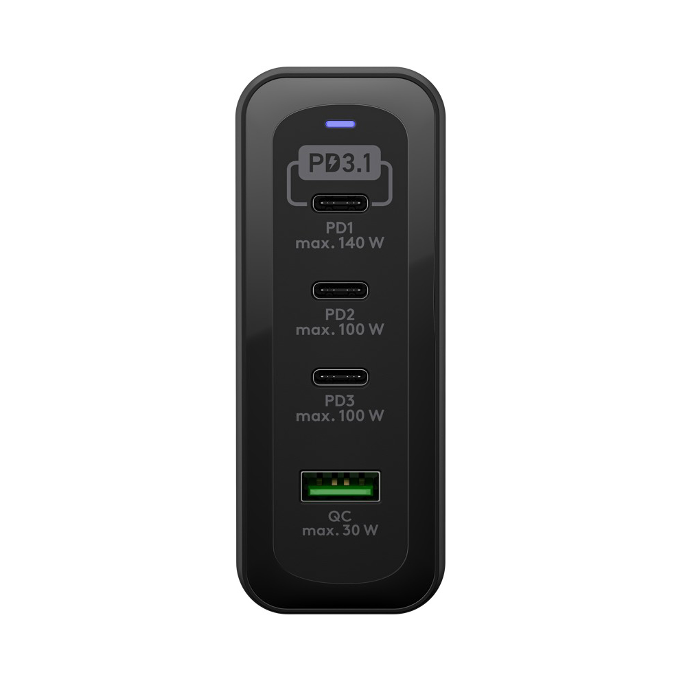 Goobay USB-C™ PD GaN Multiport-Schnellladegerät (240 W) schwarz Netzteile Produkt Bild 4