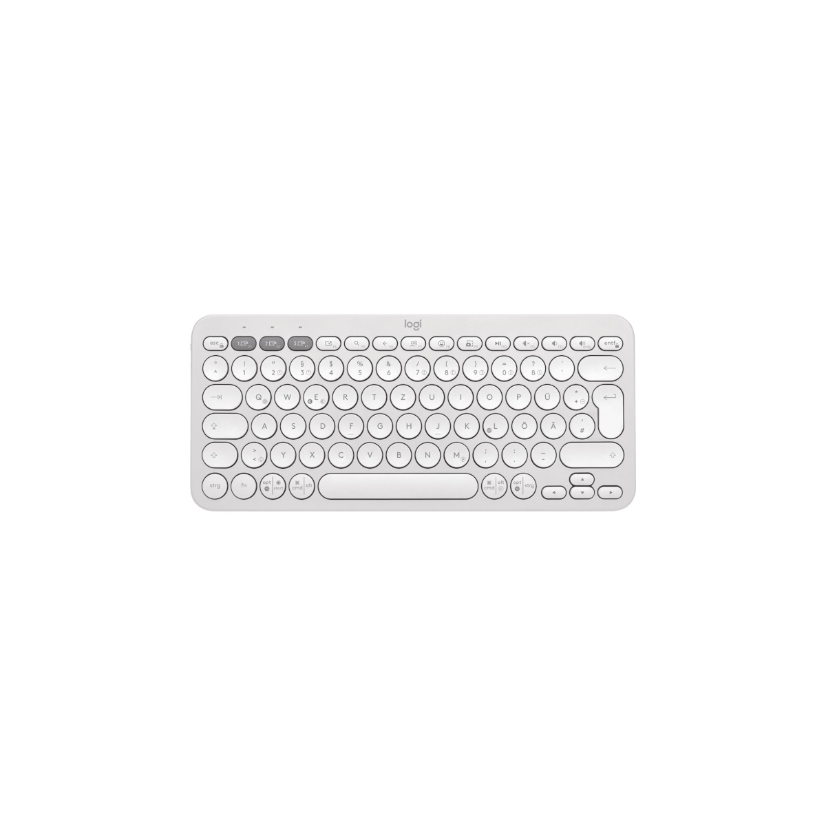 Thumbnail - Logitech Tastatur PEBBLE KEYS 2 K380S, weiß Schlanke, minimalistische Bluetooth®-Tastatur mit personalisierbaren Tasten.