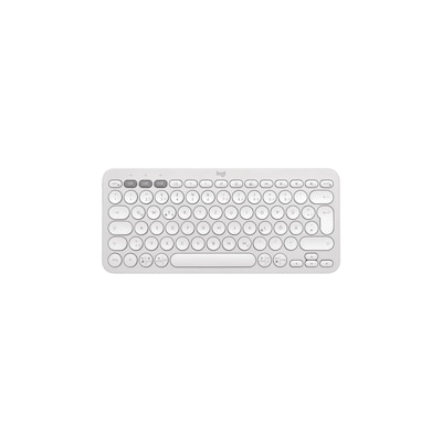 Logitech Tastatur PEBBLE KEYS 2 K380S, weiß Schlanke, minimalistische Bluetooth®-Tastatur mit personalisierbaren Tasten.