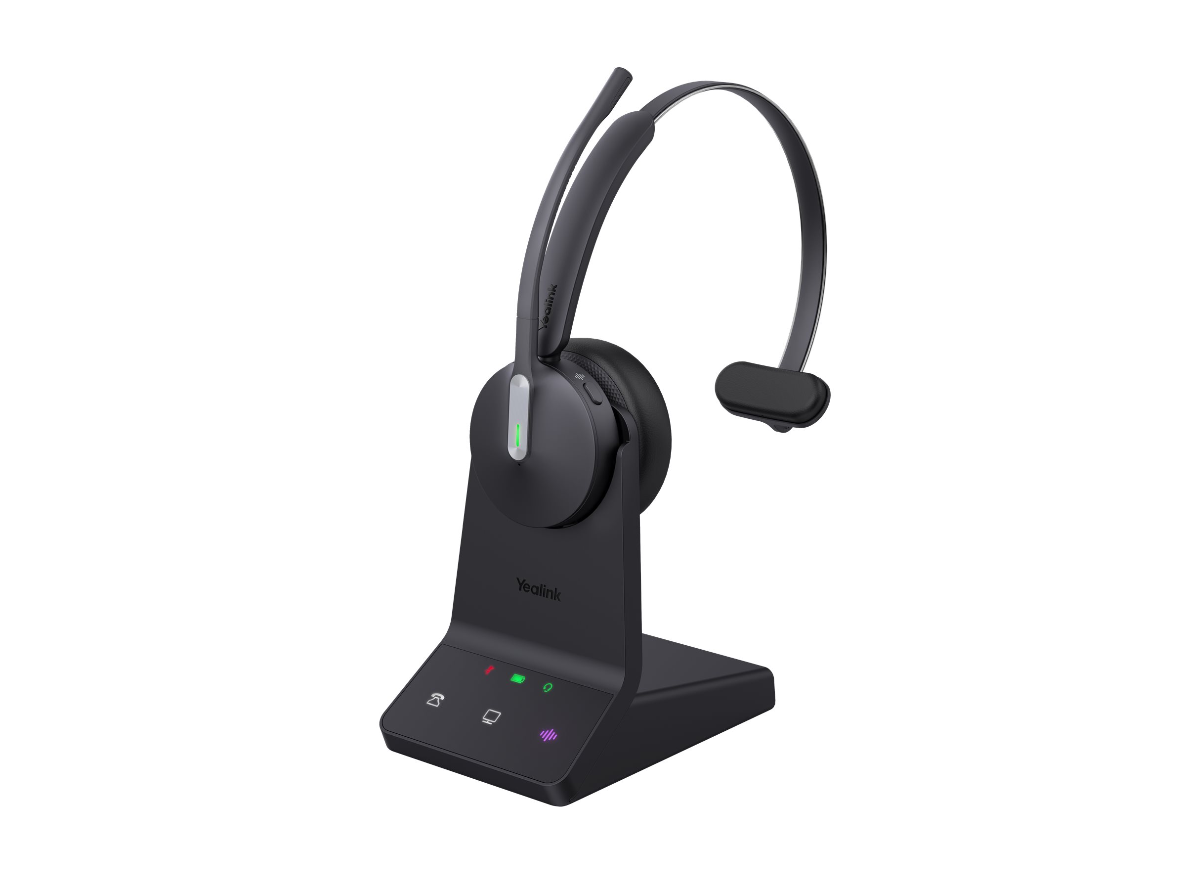 Yealink Headset WH64 Mono UC DECT/Bluetooth, kabellos, Optimiert für UC, incl. Ladestation