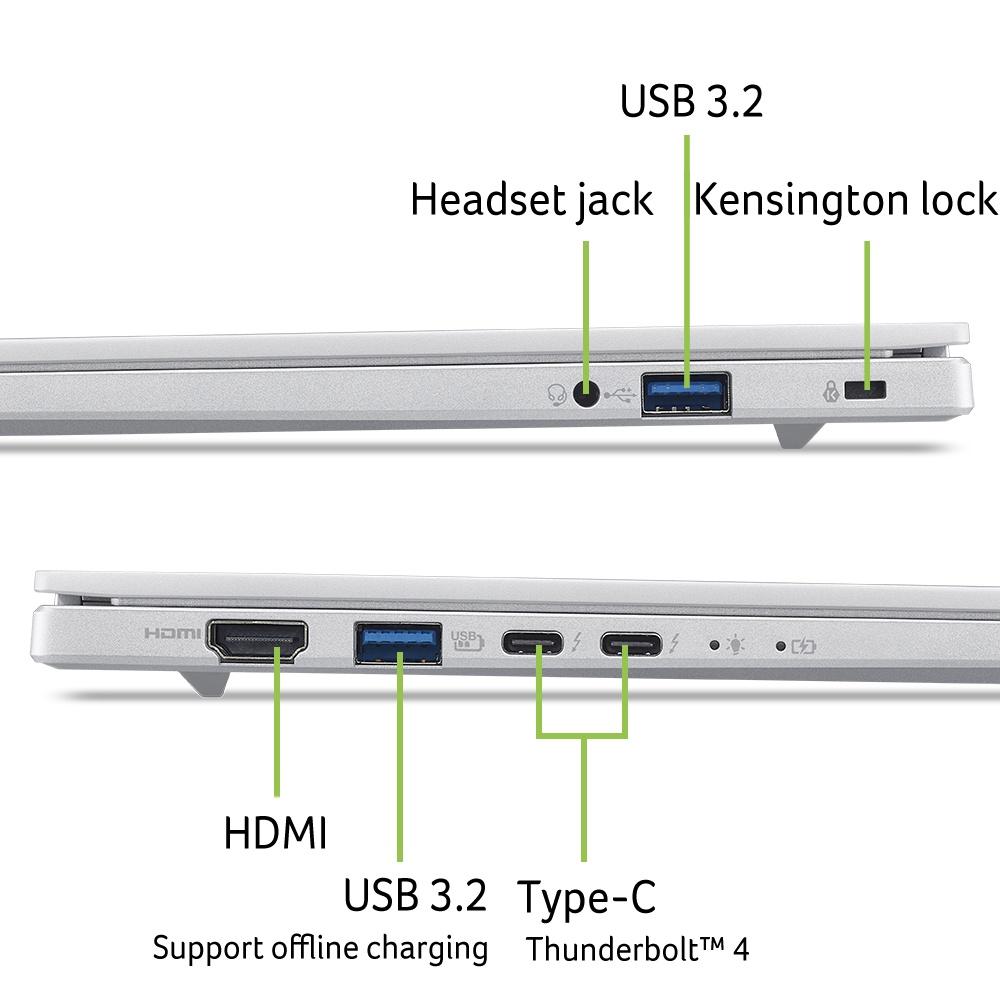Acer Aspire 14 AI OLED (A14-I71M-76XL) Copilot+ PC 14" WUXGA, OLED, Intel Ultra 355 (49 TOPS), 16GB RAM, 512GB SSD, Windows 11 Notebooks Produkt Bild 3