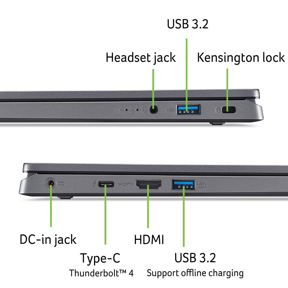 Acer Aspire 17 (A17-51M-52TG) 17,3" Full-HD, IPS, Intel i5-120U, 16GB RAM, 1TB SSD, Linux (eShell) Notebooks Produkt Bild 2