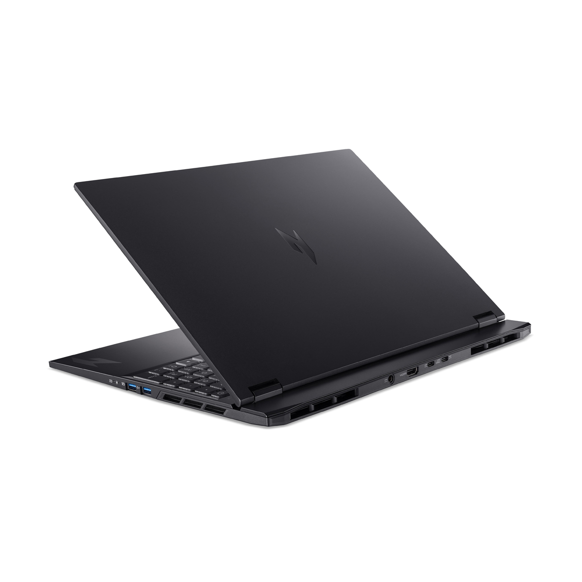 Acer nitro 16s ai an16s-61-r5hg zadnji pogled na tanko črno ohišje in hlajenje