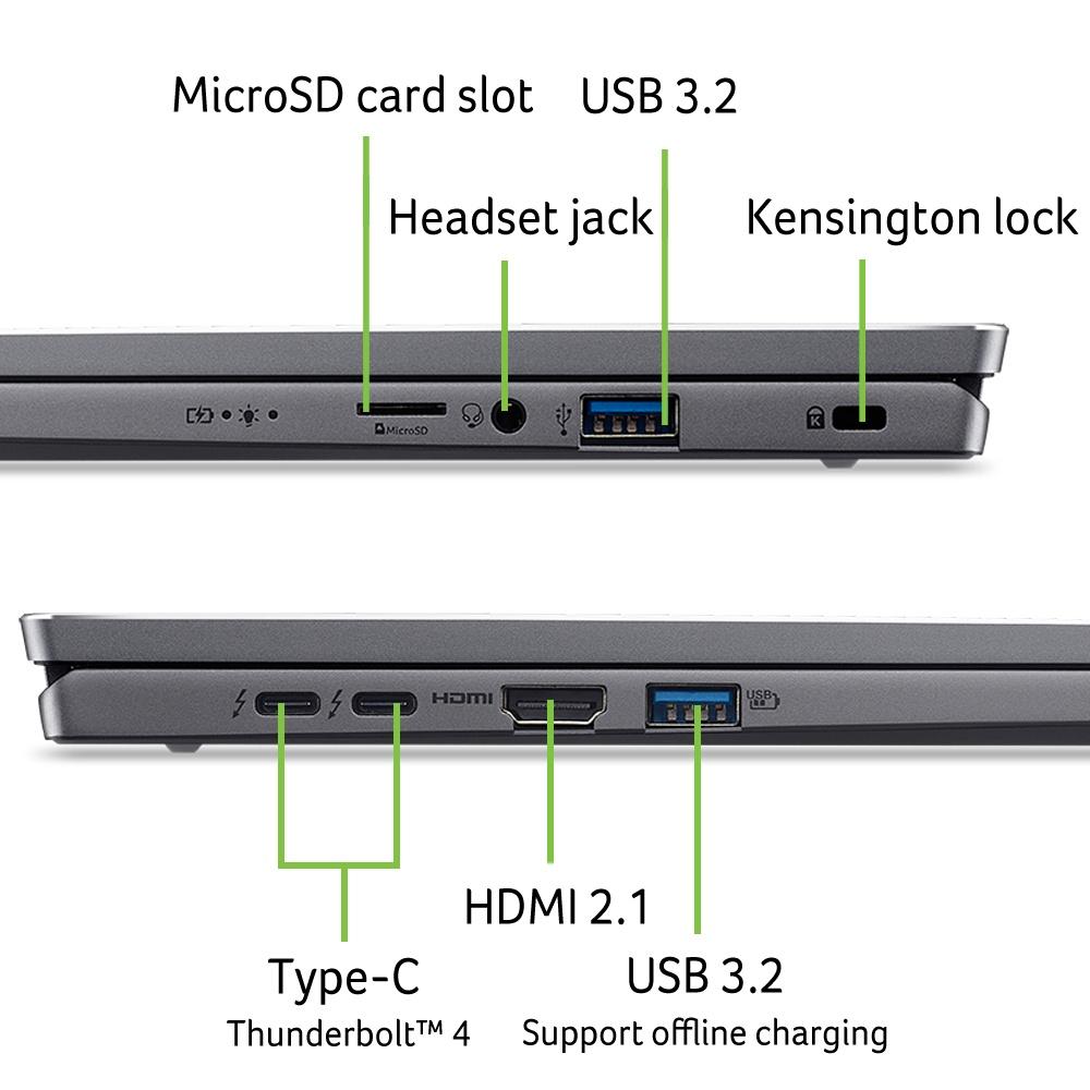 Acer Swift Go 16 OLED (SFG16-72-76Q5) 16,0" 3,2K, OLED, 120Hz, Intel Ultra 7 155U, 16GB RAM, 512GB SSD, Windows 11 Notebooks Produkt Bild 2