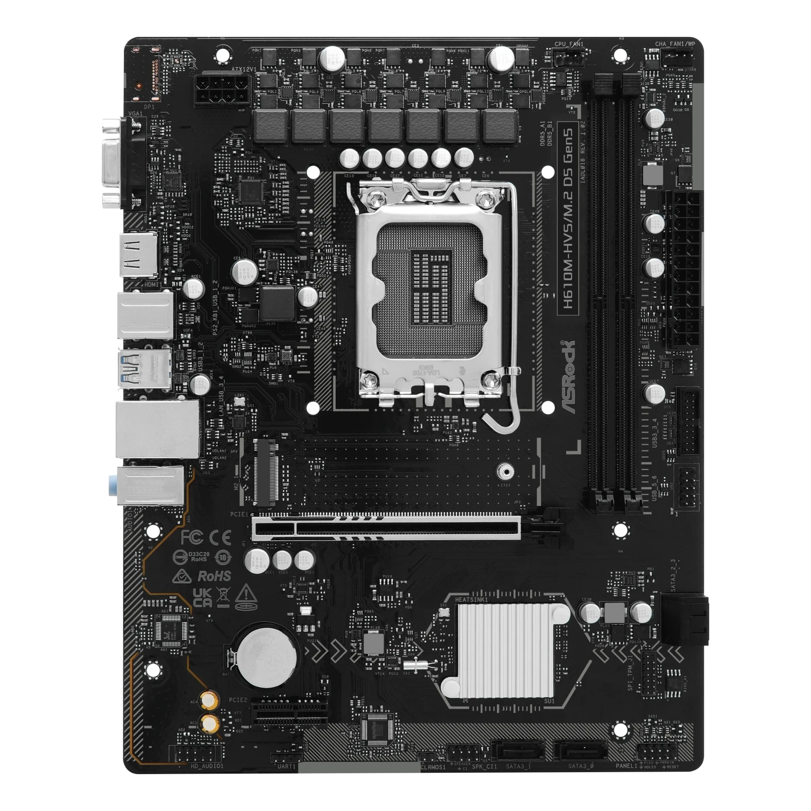 ASRock H610M-HVS/M.2 D5 Gen5 Mainboard
