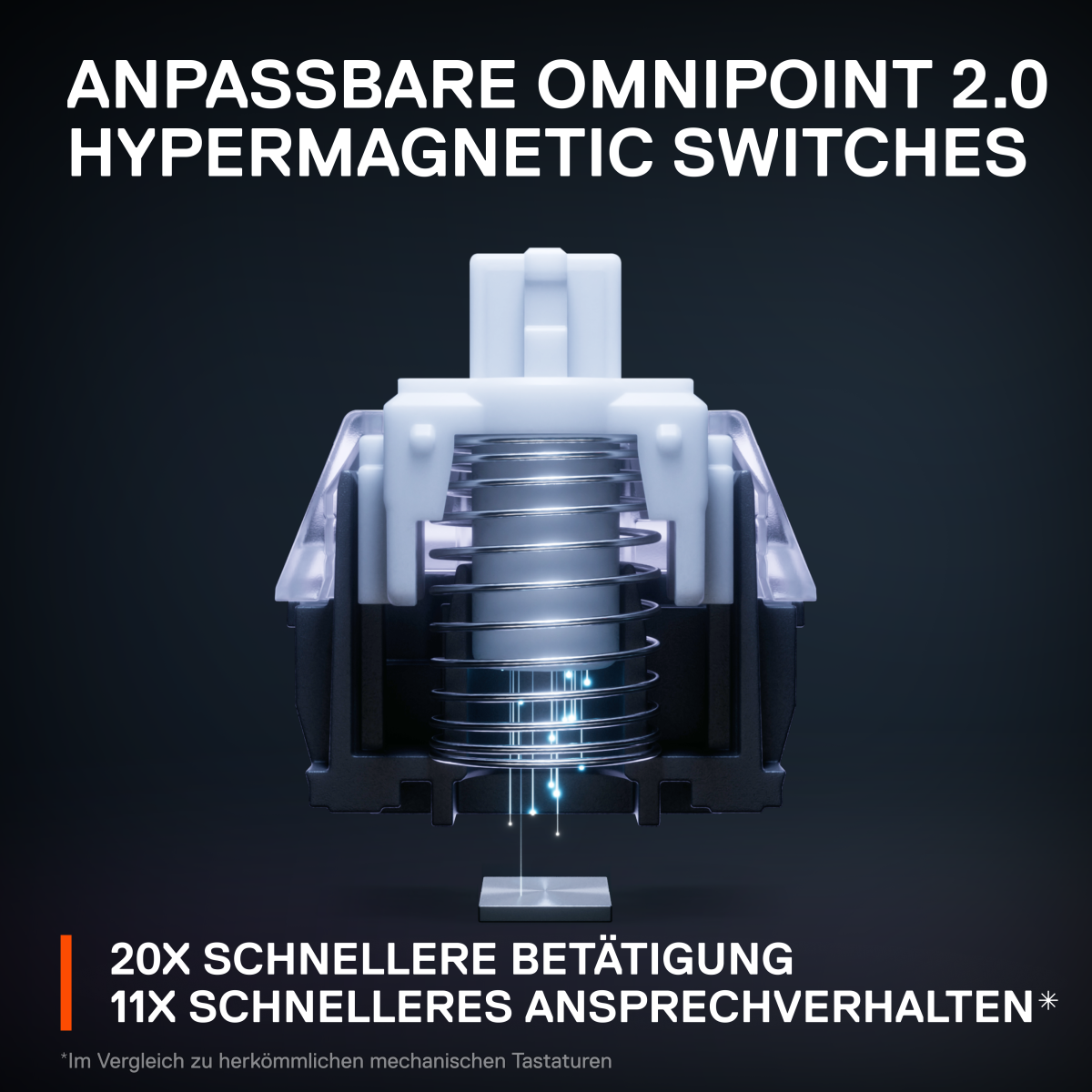 SteelSeries Apex Pro HyperMagnetic Gaming-Tastatur B-Ware - weltweit schnellste Tastatur mit einstellbarer Betätigung Tastaturen Produkt Bild 4