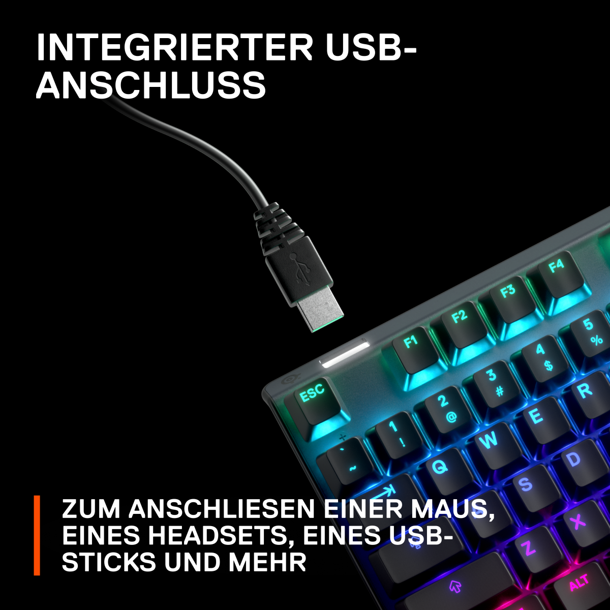 SteelSeries Apex Pro HyperMagnetic Gaming-Tastatur B-Ware - weltweit schnellste Tastatur mit einstellbarer Betätigung Tastaturen Produkt Bild 7