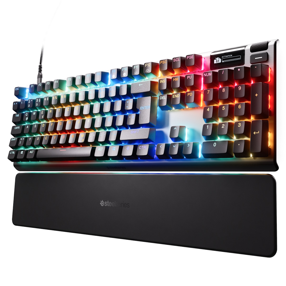 SteelSeries Apex Pro Gen 3 DE-Layout - kabegebundene Gaming Tastatur mit OmniPoint 3.0 HyperMagnetic-Schaltern