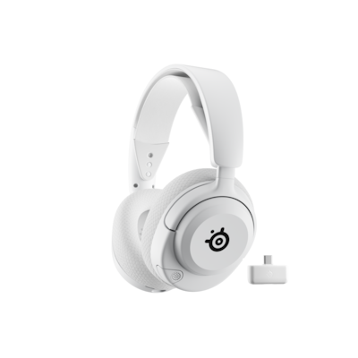 SteelSeries Arctis Nova 5 White kabelloses Gaming Headset für PC, Switch, PlayStation und Mobilgeräte, ClearCast 2.X Mik...