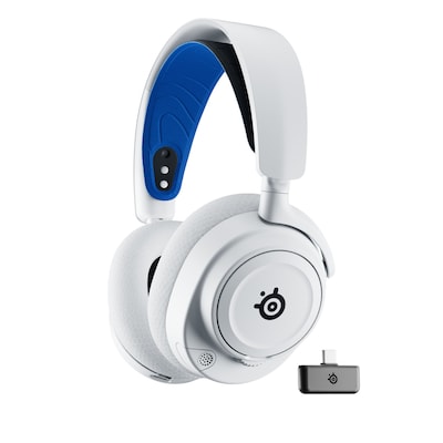 SteelSeries Arctis Nova 7P Wireless Gaming Headset weiß - kabelloses Gaming Headset mit Multi-System-Kompatibilität und 38 Std. Akkulaufzeit