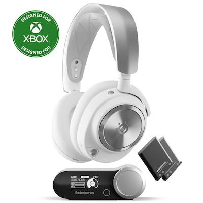 SteelSeries Gaming Headset Arctis Nova Pro Wireless X White - kabelloses Gaming Headset mit Station und aktiver Geräusch...
