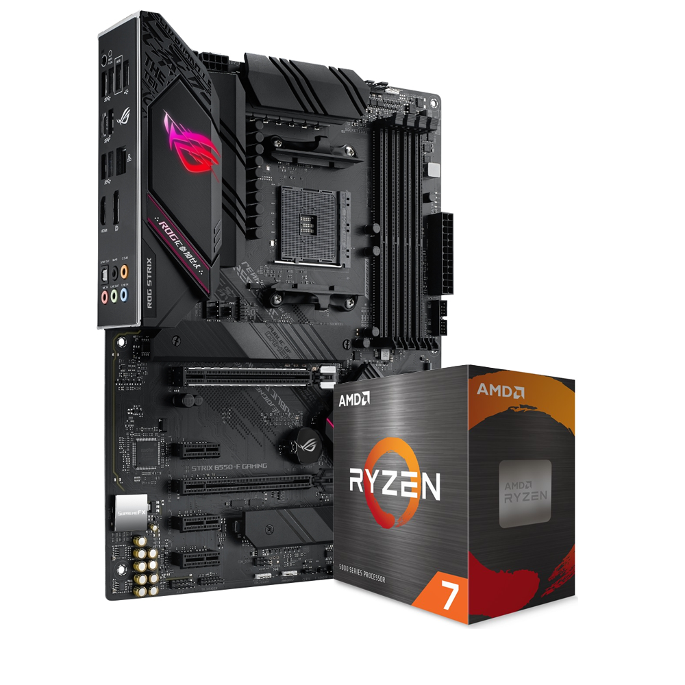 ASUS ROG Strix B550-F Gaming Mainboard + AMD Ryzen 7 5800X CPU