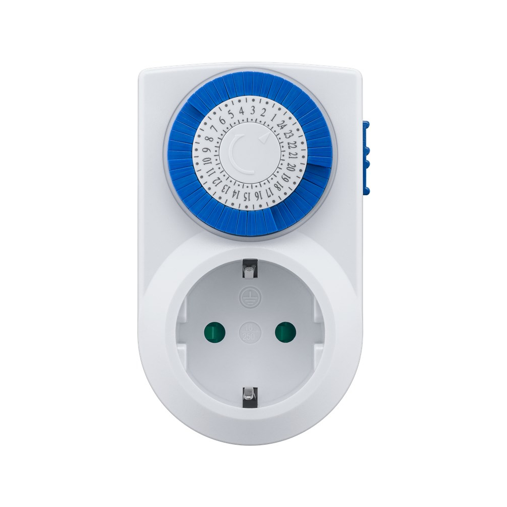 Goobay Analoge Zeitschaltuhr, bis zu 48 Timerzeiten, Schalter für Dauerbetrieb Steckdosenleisten Produkt Bild 3
