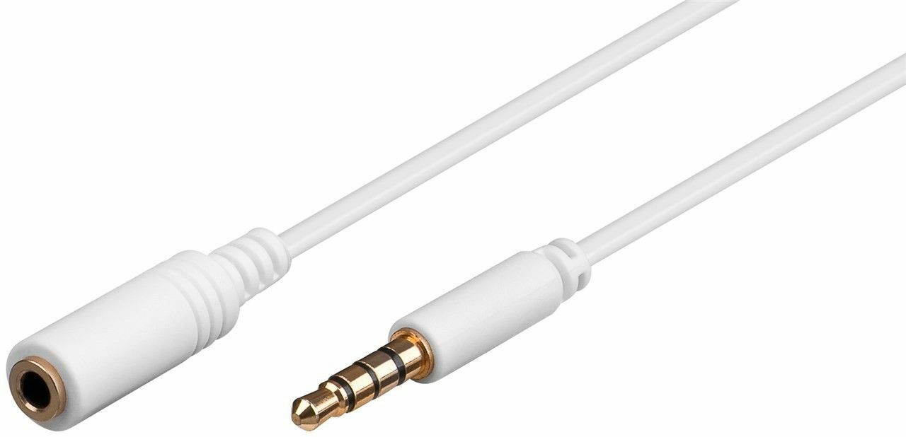 Goobay Kopfhörer & Audio Verlängerungskabel 3,5mm, 1m Weiss