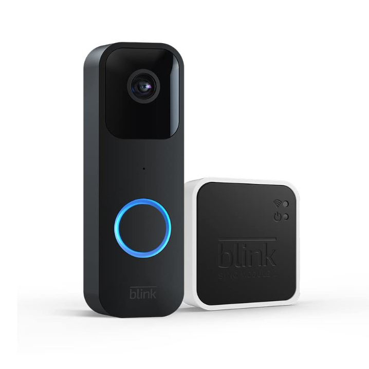 Thumbnail - Blink Video Doorbell + Sync Module 2, schwarz Türklingel mit Kamera, lange Batterielaufzeit, Bewegungserfassung, App-Ben...