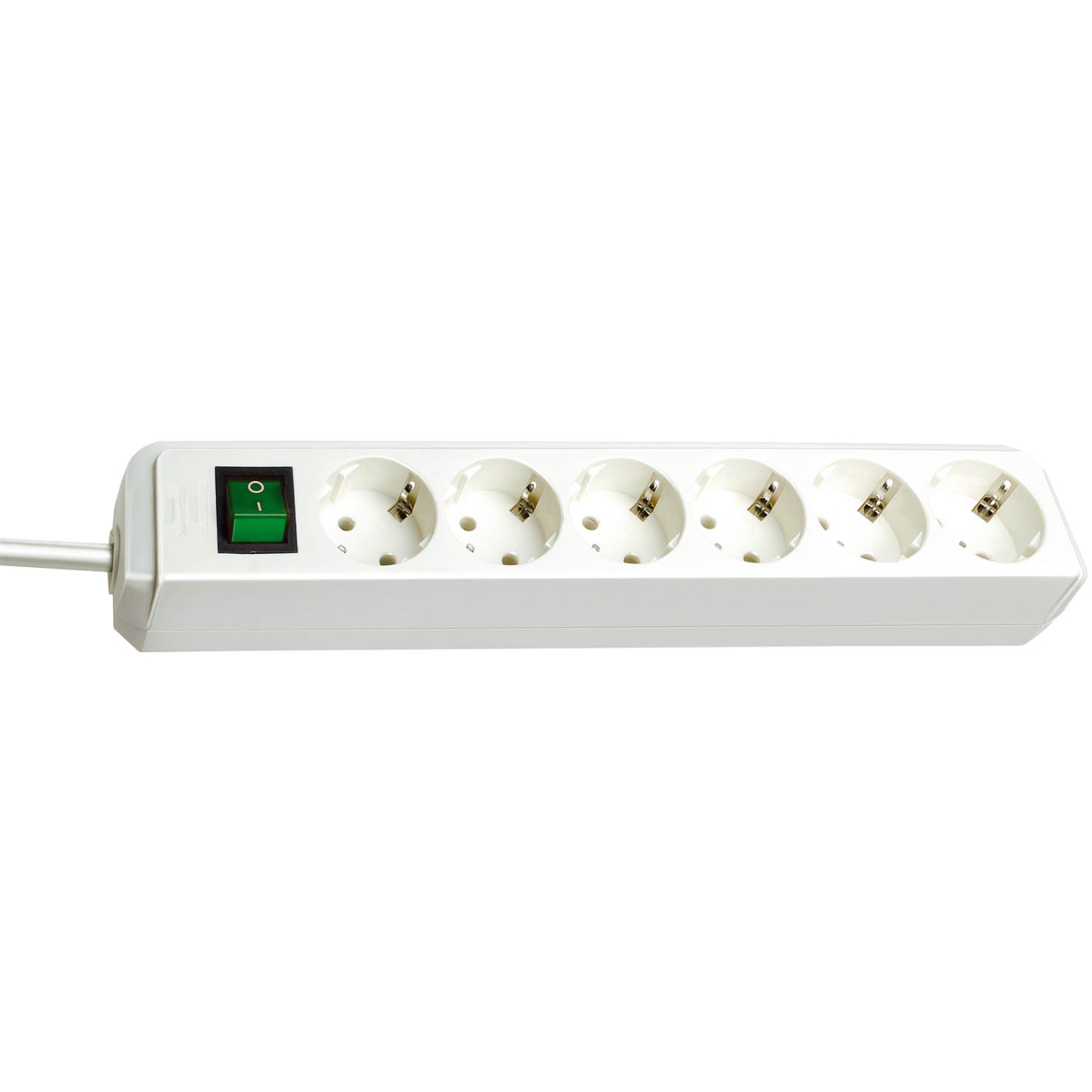Brennenstuhl Eco-Line Steckdosenleiste mit Schalter 6-fach, weiß, 1.5m Image