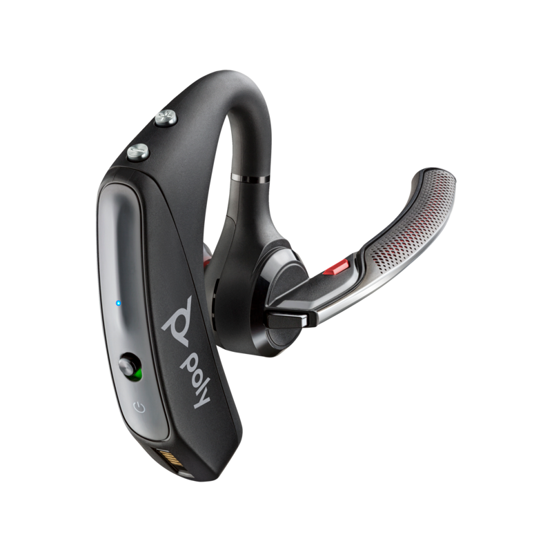 Poly Voyager 5200 Bluetooth-Headset, 4 Mikrofone B-Ware Geräuschunterdrückung, incl.USB-A to Micro USB Kabel