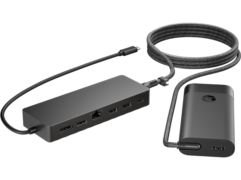HP Universal USB-C Multiport Hub mit passenden Netzteil