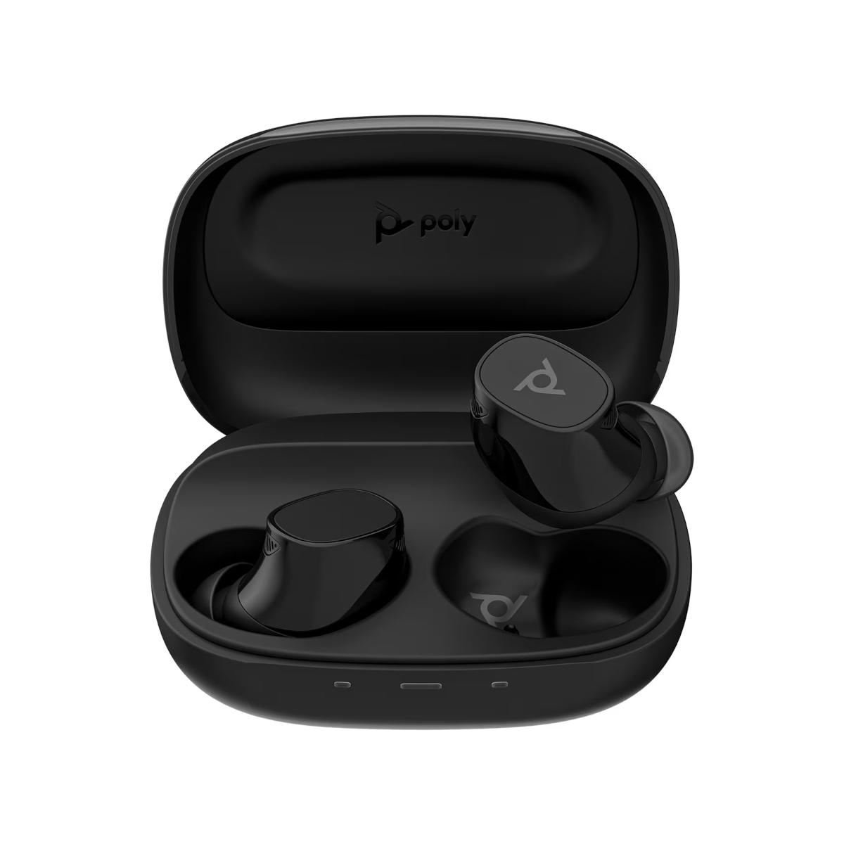 Poly Voyager Free 20 Black Earbuds + Basic Ladeetui True Wireless-In-Ear-Headset, Bluetooth, ANC, Kabelloses Qi-Laden, G...