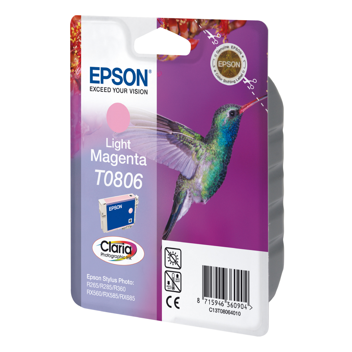 Epson T0806 Tintenpatrone Hellmagenta Für Kompatibilität, siehe Artikel-Beschreibung