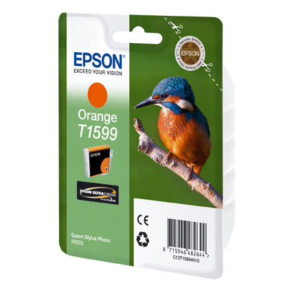 Epson T1599 Tintenpatrone Orange 17 ml Kompatibilität: Epson Stylus Photo R2000
