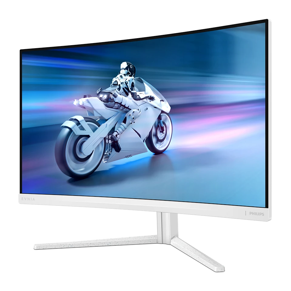 Philips Evnia 27M2C5201L 27 Zoll FHD Curved Gaming Monitor, 180 Hz, 1 ms GtG, FreeSync Prem. (1920x1080, 2x HDMI 2.0, 1x DP 1.4) weiss Displays Produkt Bild 3