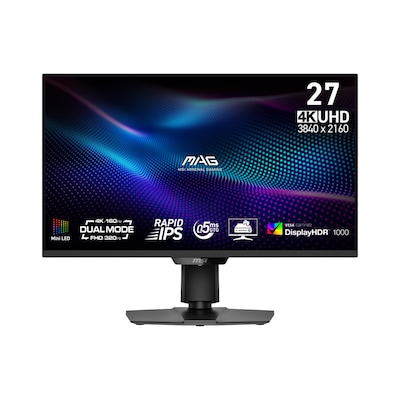 MSI MAG 274UPDFDE E16M - Mini LED, 0,5ms GtG 160Hz UHD | 320Hz FHD Dual Modus, Rapid IPS, Quantum Dot