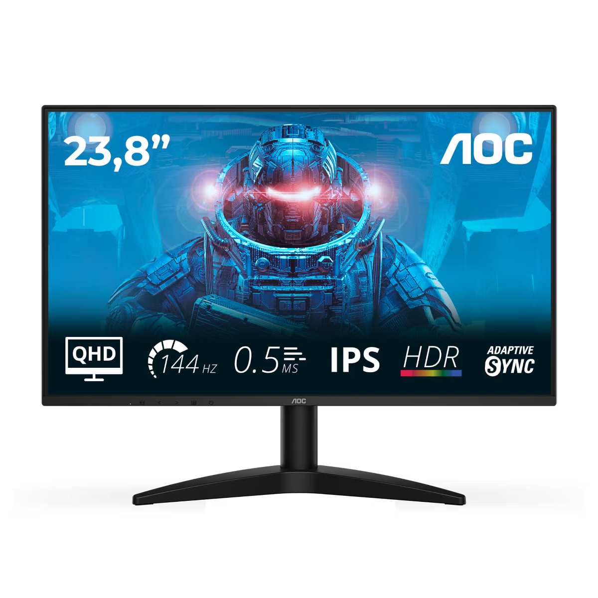 AOC Q24B36X 24 Zoll - QHD Gaming Monitor IPS Panel, QHD, 144 Hz, 4 ms, HDR10, HDMI, DP