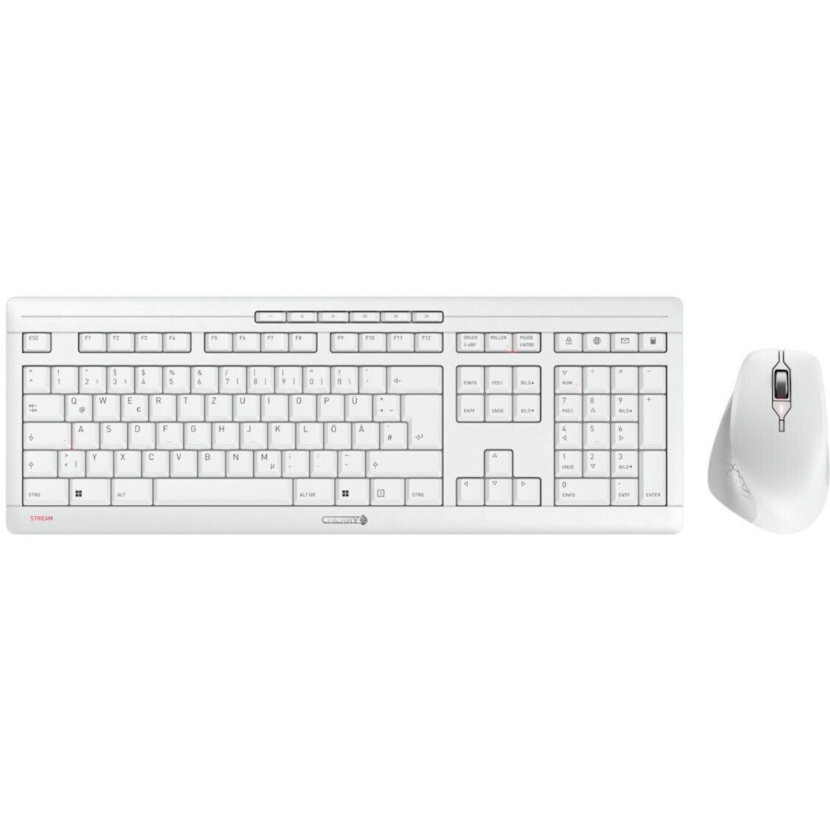 Cherry Stream Desktop Comfort Set, Kabellos Tastatur und Maus mit 2,4 GHz Technologie, CHERRY SX Scherentechnologie, AES-128 Verschlüsselung