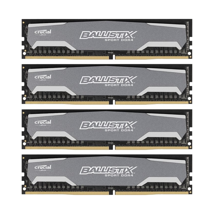 32GB (4x 8GB) Crucial Ballistix Sport DDR4-RAM 2400 MHz