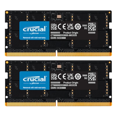 Crucial 128GB Kit (2x64GB) DDR5-5600 CL46 SO-DIMM Laptop Arbeitsspeicher