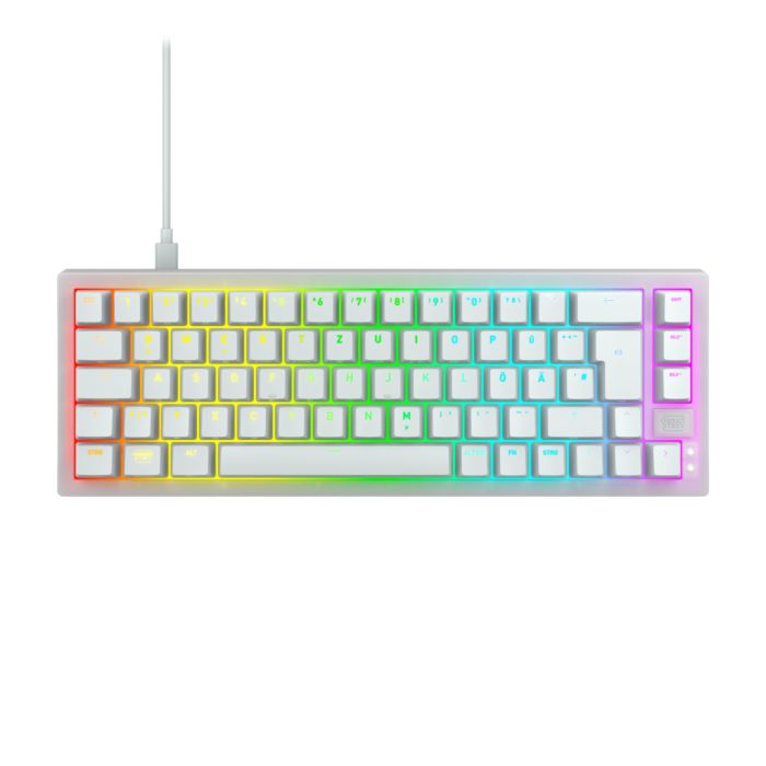 CHERRY XTRFY K5V2 Mechanische Gaming-Tastatur im 65 %-Format Kabelgebunden, DE-Layout, CHERRY MX2A Red-Switches, LED-Str...