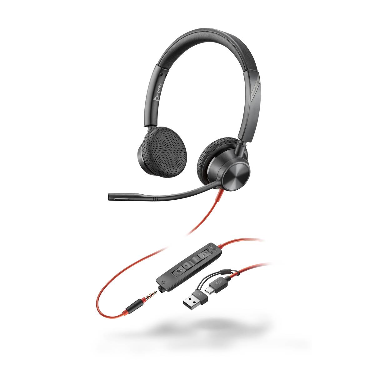 Thumbnail - Poly Blackwire 3325 USB-C HS +3.5mmP +USB-C/A
