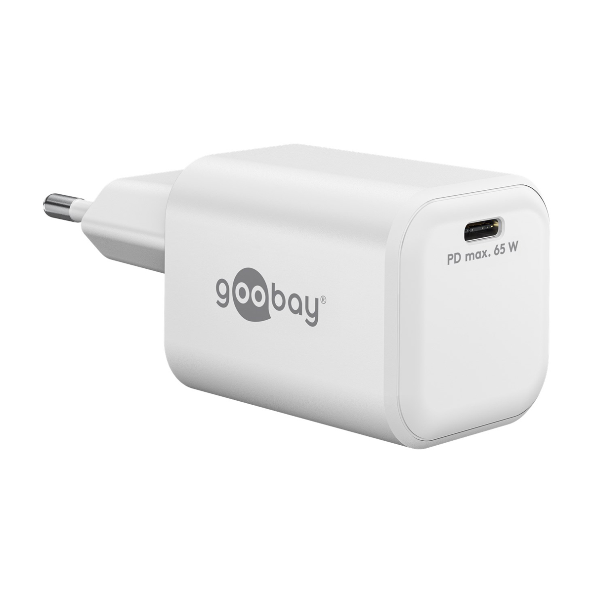 Goobay USB-C™ PD GaN Schnellladegerät Nano (65 W) weiß
