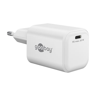 Goobay USB-C™ PD GaN Schnellladegerät Nano (65 W) weiß