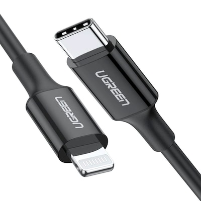 UGREEN Ladekabel Lightning zu Typ-C 1m schwarz