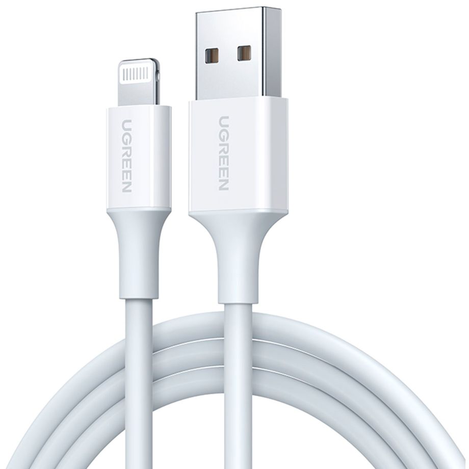 UGREEN Ladekabel USB-A zu Lightning 2m weiß MFi