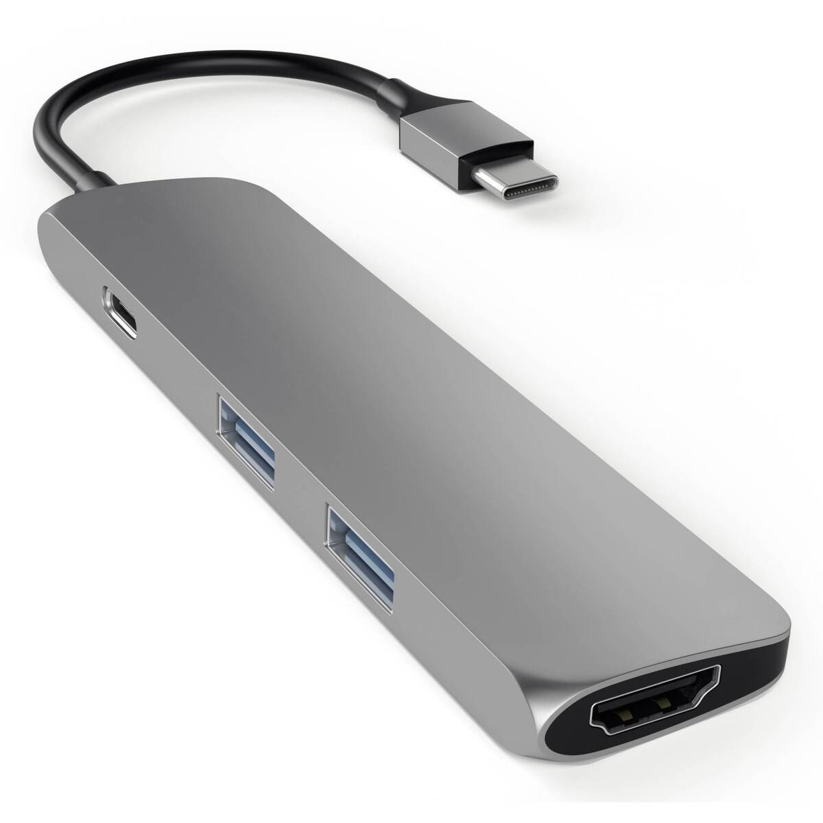 Satechi Type-C USB Passthrough HDMI Hub space gray