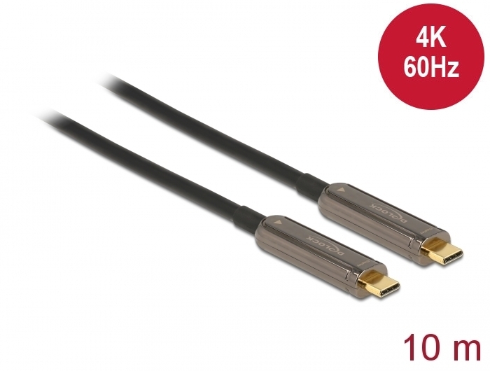 Delock Aktives Optisches USB-C Video Kabel 4K 60Hz, 10 m