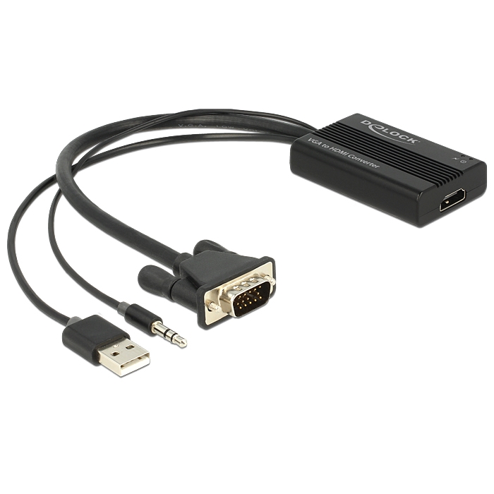 Delock VGA zu HDMI Adapter mit Audio