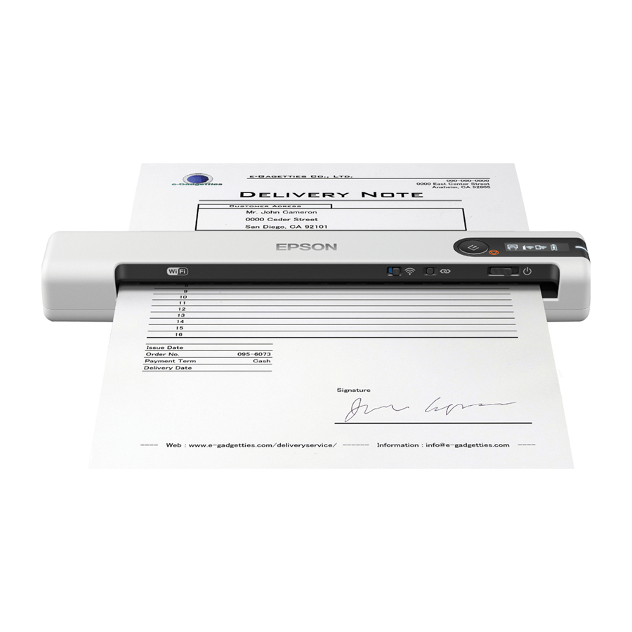 Epson WorkForce DS-80W Mobiler Dokumenten-Scanner WLAN ADF Bis zu 300 Seiten pro Akkuladung | Automatischer Dokumenteneinzug