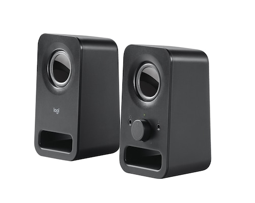 Logitech Z150 Stereo Multimedia-Lautsprecher 3,5 mm Klinke, Integrierter Kopfhöreranschluss, Lautstärke- und Ein/Aus-Regler, Klarer Klang mit 3 W RMS